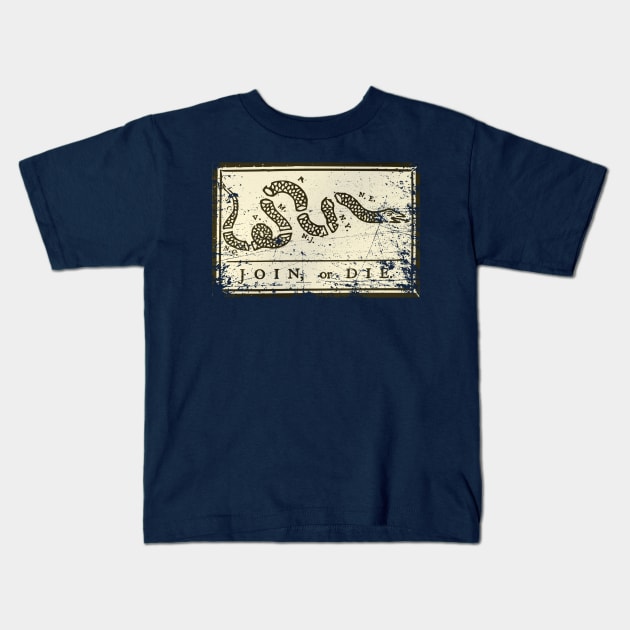 Join or Die - Vintage Kids T-Shirt by The Libertarian Frontier 